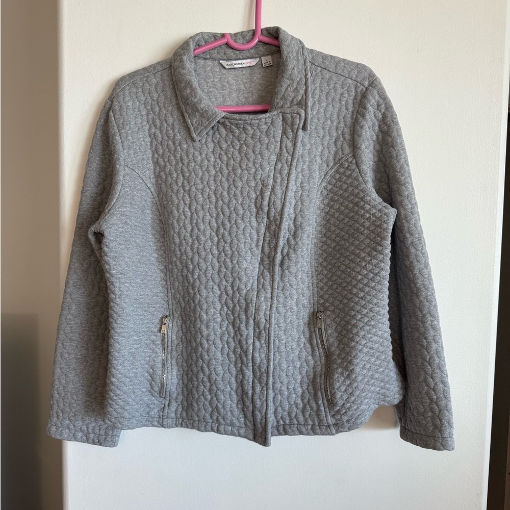 Isaac Mizrahi Live Cable Pattern Jacket Size L